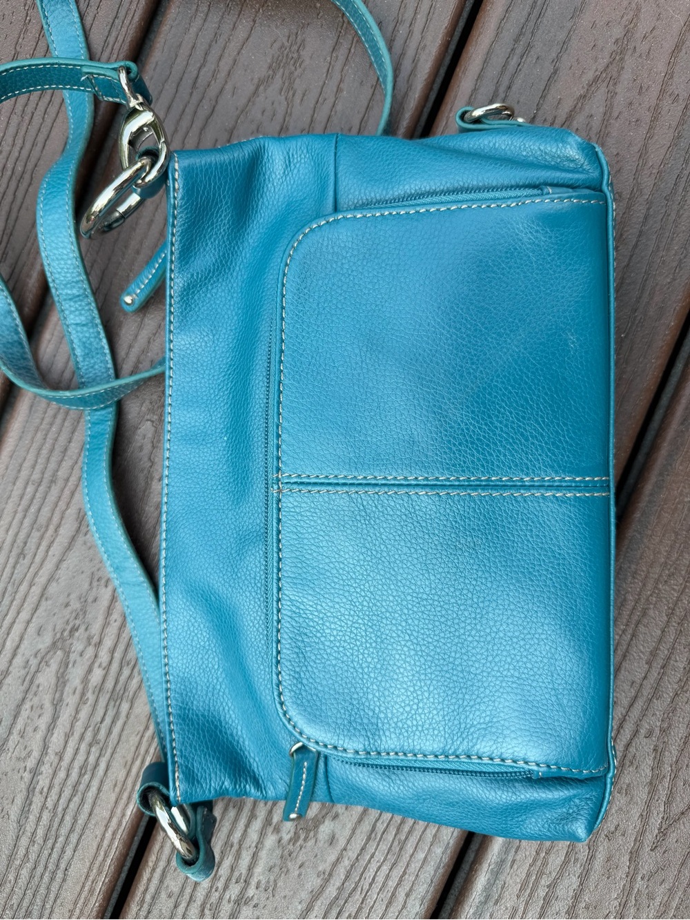 Tignanello Teal  Crossbody  Bag - Picture 2 of 5